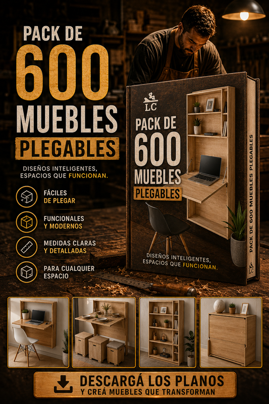 Fabrica Muebles Plegables de Pino - Pack +600 planos!